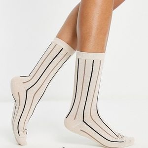 Brand new socks in mono print
